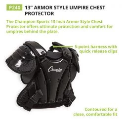 Champion Sports 13 Inch Armor Style Umpire Chest Protector Umpire Gear 11 Champion Sports 13 Inch Armor Style Umpire Chest Protector Umpire Gear