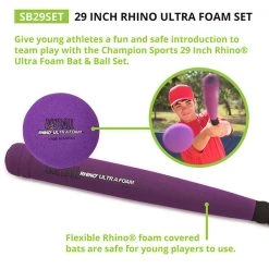 Champion Sports 29 Inch Rhino Ultra Foam Bat And Ball Set Starting Pistol Accessories
