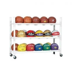 Ball Storage Cages And Carts Champion Sports 30 Indoor/Outdoor Basketball Heavy-Duty Cart
