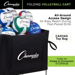 Champion Sports Collapsible Volleyball Cart 14 Champion Sports Collapsible Volleyball Cart