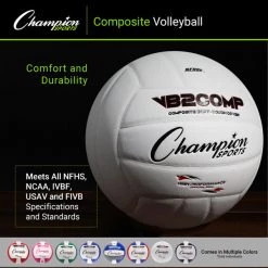 Starting Pistol Accessories Champion Sports Composite Volleyball Gray/Blue/White