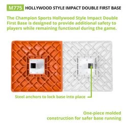 Champion Sports Hollywood Style Double First Base Bases & Plates 11 Champion Sports Hollywood Style Double First Base Bases & Plates