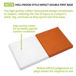 Champion Sports Hollywood Style Double First Base Bases & Plates 12 Champion Sports Hollywood Style Double First Base Bases & Plates