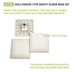 Champion Sports Hollywood Type Safety Slider Base Set Bases & Plates