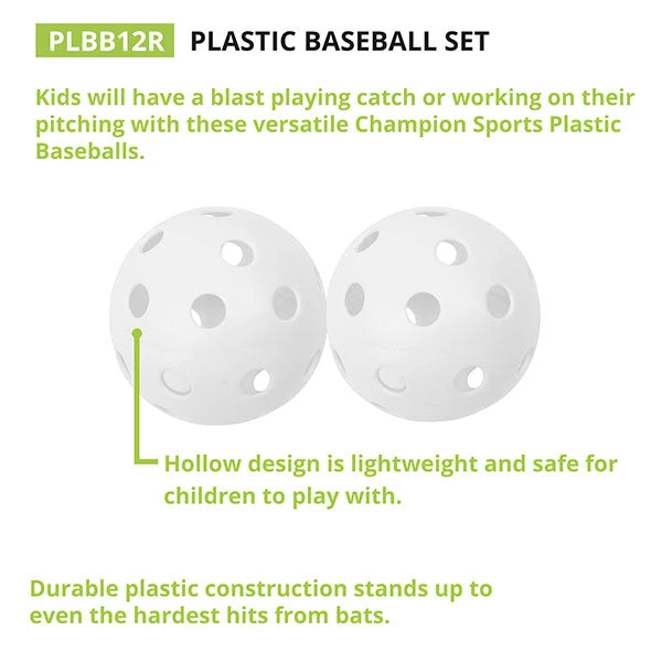 Champion Sports Plastic Baseball Set Starting Pistol Accessories 3 Champion Sports Plastic Baseball Set Starting Pistol Accessories