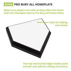 Bases & Plates Champion Sports Pro Bury All Home Plate 9 Bases & Plates Champion Sports Pro Bury All Home Plate