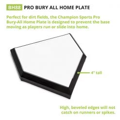 Bases & Plates Champion Sports Pro Bury All Home Plate Hardwood Bottom