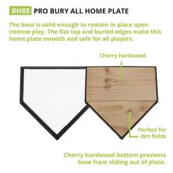 Bases & Plates Champion Sports Pro Bury All Home Plate Hardwood Bottom