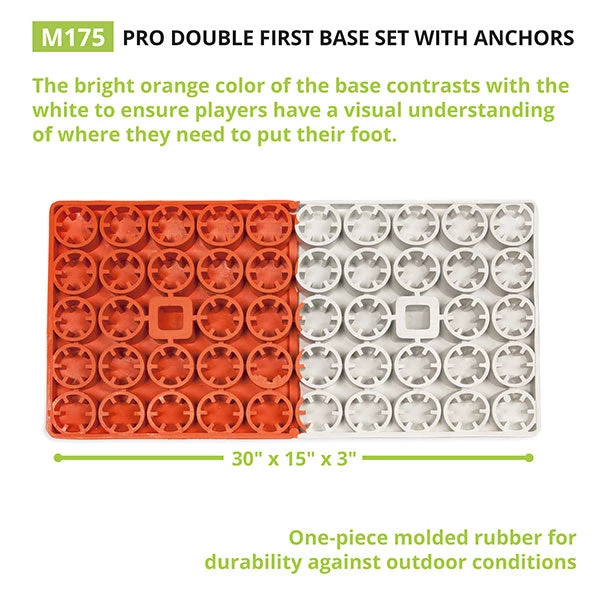 Champion Sports Pro Double First Base Bases & Plates 3 Champion Sports Pro Double First Base Bases & Plates