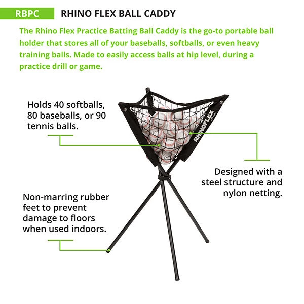 Champion Sports Rhino Flex Ball Caddy Baseball Caddies 3 Champion Sports Rhino Flex Ball Caddy Baseball Caddies