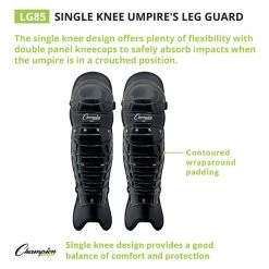 Champion Sports Single Knee Umpire's Leg Guard Umpire Gear