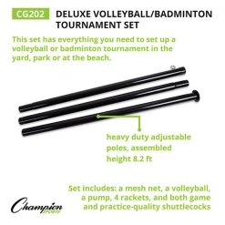 Champion Sports Tournament Series Volleyball/Badminton Set 16 Champion Sports Tournament Series Volleyball/Badminton Set