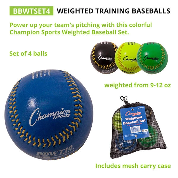 Champion Sports Weighted Training Baseballs Set Of 4 Starting Pistol Accessories 2 Champion Sports Weighted Training Baseballs Set Of 4 Starting Pistol Accessories