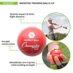 Champion Sports Red Weighted Training Balls Set Of 6