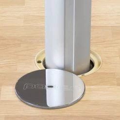 Porter Indoor Floor Sleeve; 3-1/2" Post; 5" Chrome Cover