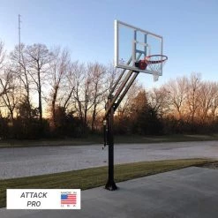 First Team Attack™ In Ground Adjustable Basketball Goal Residential Basketball Hoops