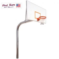 Residential Basketball Hoops First Team Brute Excel Inground Fixed Height Hoop - 72 Inch Steel