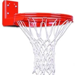 First Team Super-Duty Double Rim Rear Mount Fixed Goal Basketball Hoops