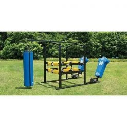 Football Blocking Dummies Fisher 12-Arm Power Blaster W/ Hanging Dummy & Boomer Sled