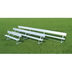 Basketball Benches And Bleachers Fisher Athletic All Aluminum Bench With Backrest