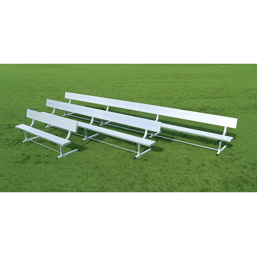 Basketball Benches And Bleachers Fisher Athletic All Aluminum Bench With Backrest 1 Basketball Benches And Bleachers Fisher Athletic All Aluminum Bench With Backrest