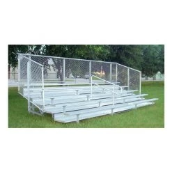 Athletic Connection 4 Or 5 Row Aluminum Bleachers With Fencing