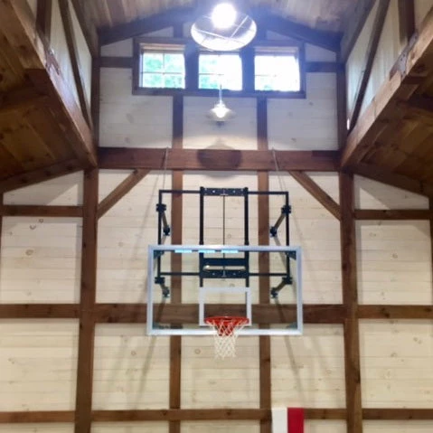 Gared Corner Mount Stationary Wall Mount Basketball Backstop, 9' - 12' Length 2 Gared Corner Mount Stationary Wall Mount Basketball Backstop, 9' - 12' Length