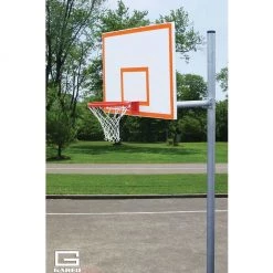 Gared Economy 3-1/2" O.D. Straight Post Basketball Package With Acrylic Backboard