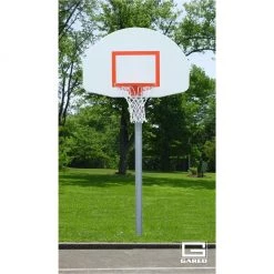 Gared Standard Duty 4-1/2" O.D. Straight Post Basketball Package With Aluminum Backboard