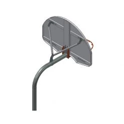Gared Standard Duty Playground 4-1/2" O.D. Rear-Mount Gooseneck Post GN45-5R Institutional Basketball Hoops