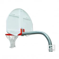Institutional Basketball Hoops Gared Standard Duty Playground 4-1/2" O.D. Unbraced Rear-Mount Gooseneck Post GNA45R