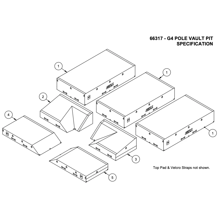 Gill Athletics Gill G4 Pole Vault Pit For NCAA / NFHS 3 Gill Athletics Gill G4 Pole Vault Pit For NCAA / NFHS