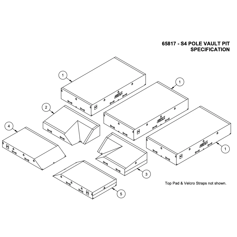 Gill Athletics Gill S4 Pole Vault Landing Pit NFHS 3 Gill Athletics Gill S4 Pole Vault Landing Pit NFHS