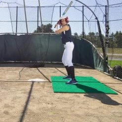 ProMounds 3' X 7' Green Stance Batting Mat Pro