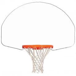 Trigon Sports Fan-Shaped Rear Mount White Backboard Basketball Backboards