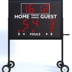 Varsity Scoreboards MS-4 Portable Multisport Scoreboard Scoring Equipment And Shot Clocks
